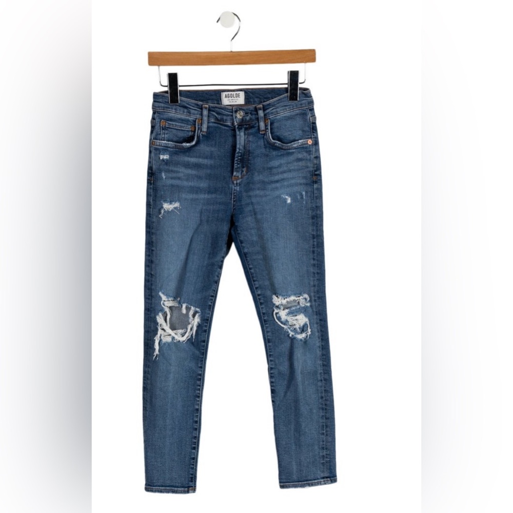 Agolde Mid-Rise Straight Leg Jeans